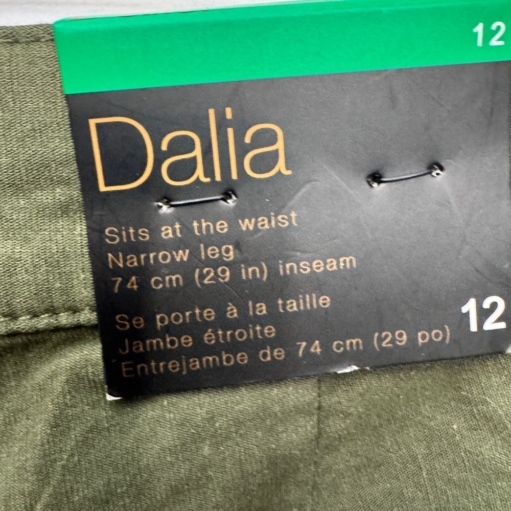 Dalia Cotton Linen Blend Pants Olive - Picture 5 of 8